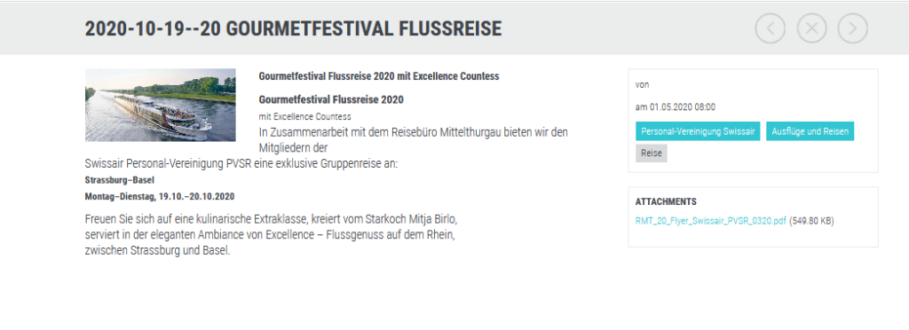 Aktives Event Frontend