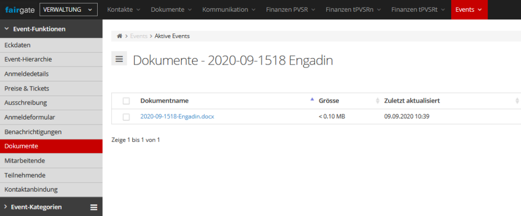 Dokumente Event